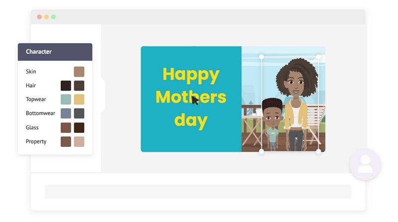 create mother's day video with animaker