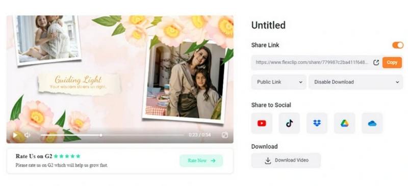 make mother's day video with flexclip ai