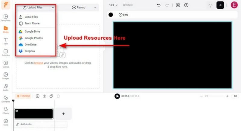 create mother's day video with flexclip