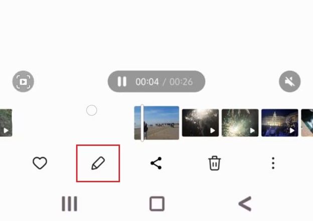 éditer des vidéos avec Samsung Gallery