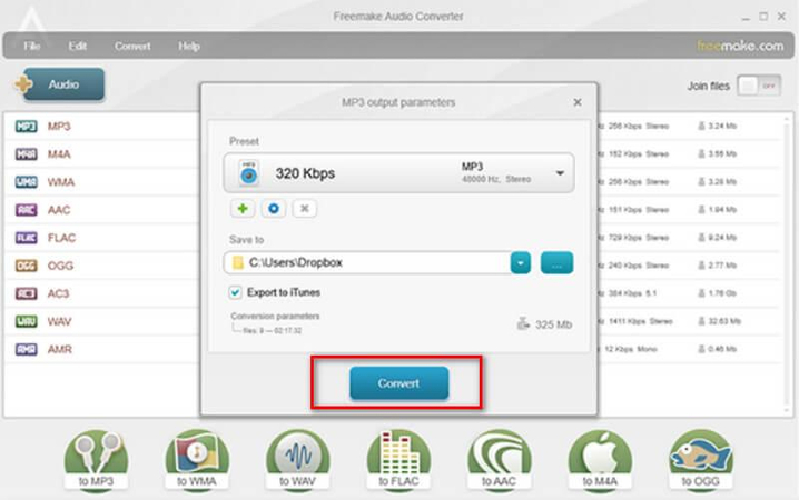 Save and convert audio