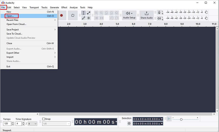 audacity import video