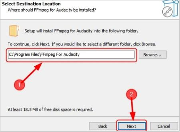 audacity install ffmpeg library