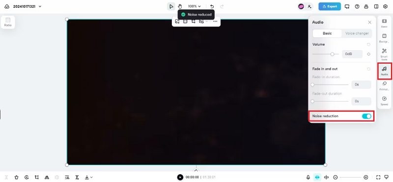 capcut noise reduction web