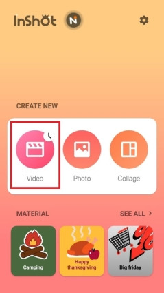 استيراد فيديو في InShot