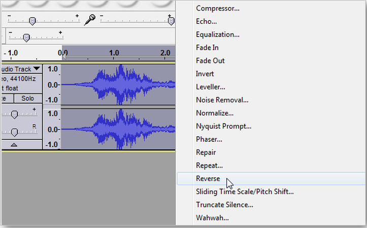 reverse audio audacity