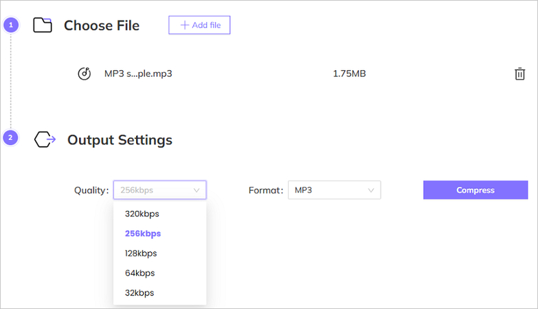choose output format online
