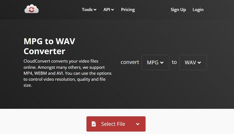 converter mpg para wav online