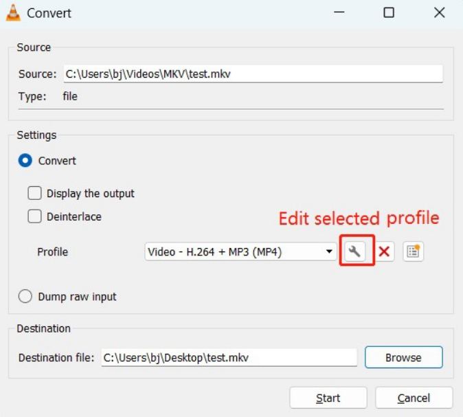 vlc mkv with subtitles to mp4
