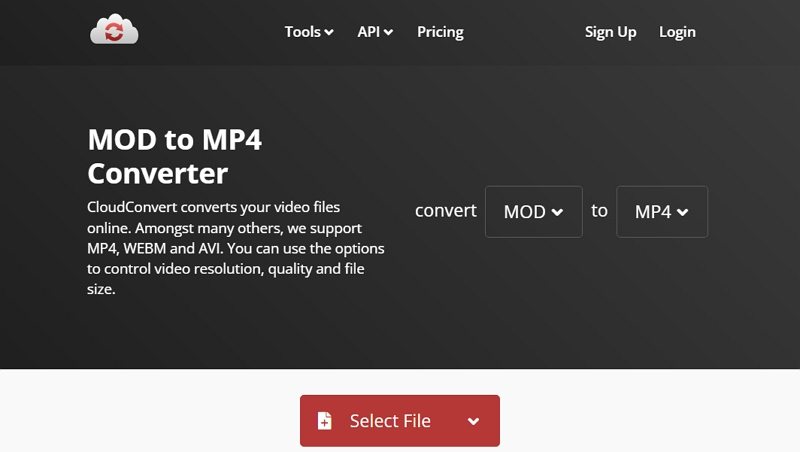 線上將 MOI 轉換為 MP4