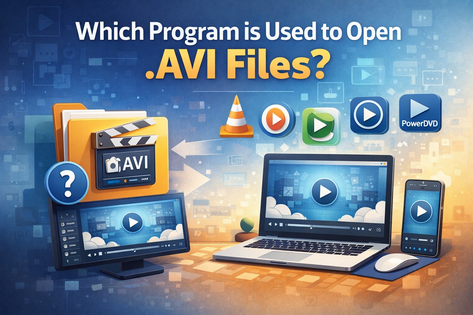 Quel programme est utilisé pour ouvrir les fichiers .AVI sur n'importe quel appareil ?