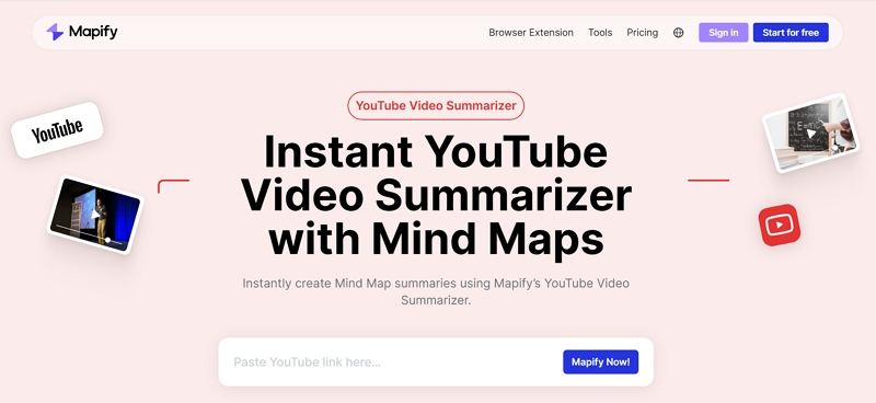 mapify youtube video summarizer
