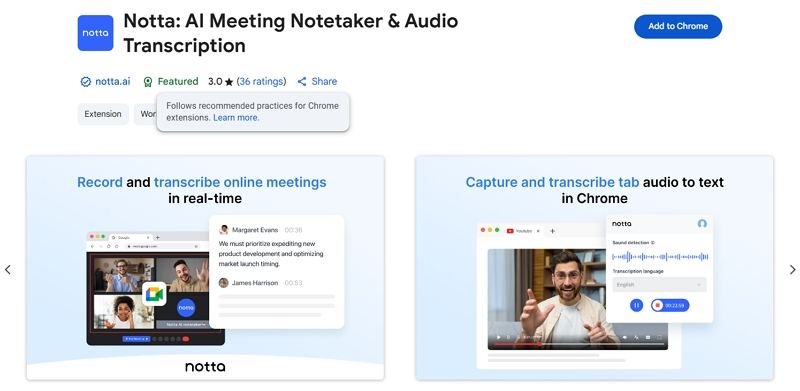 notta ai meeting notetake