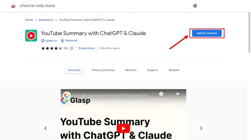 youtube summary with chatgpt chrome extension