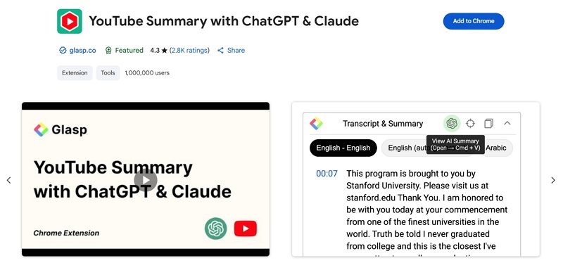 youtube summary with chatgpt & claude