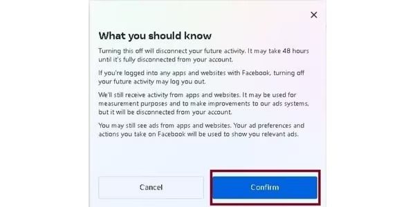 confirm pop-up window