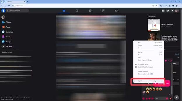 Select Inspect