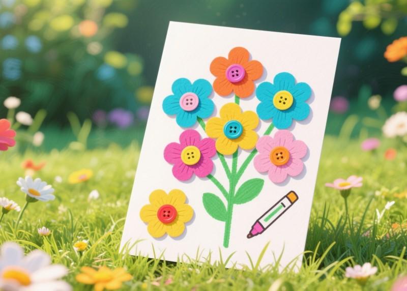 cupcake liner flower card