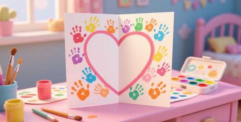 fingerprint heart card