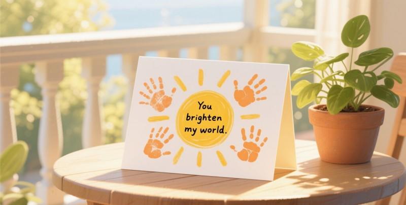 handprint sunburst card