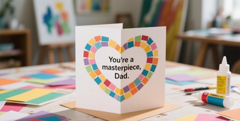 paper mosaic heart card