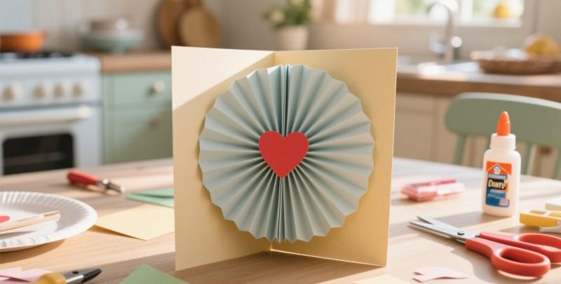 paper plate pop up card