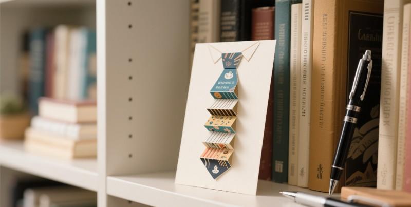 tie shaped accordion card