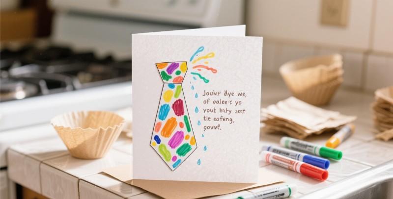 washable marker tie dye card