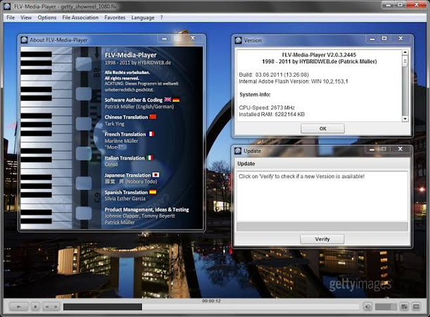 FLV Media Player simple interface