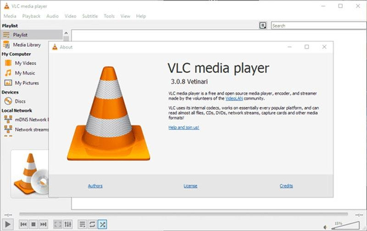 VLC playing FLV video