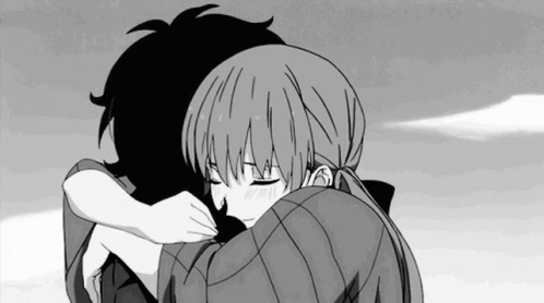 anime hug kiss and gif