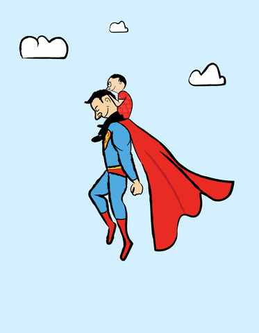 super hero dad gif
