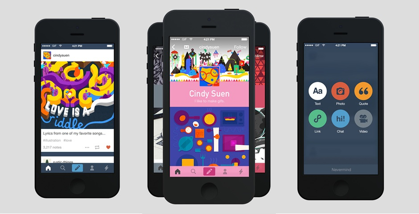 upload gifs tumblr mobile app