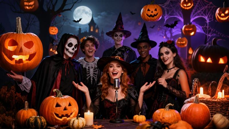 where to listen halloween songs for adults