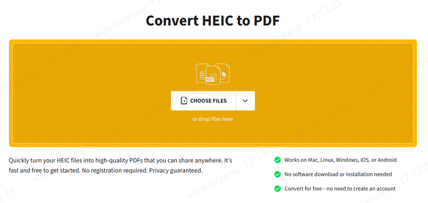 convert HEIC to PDF with Smallpdf