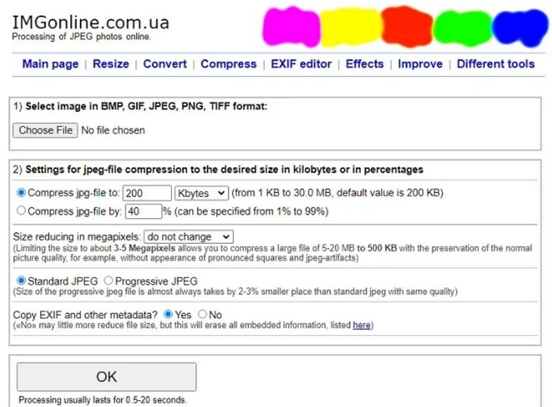 imgonline compress image