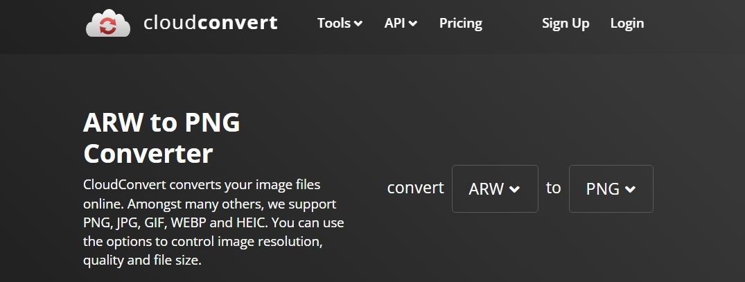 conversor arw para png