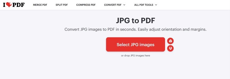 iLovePDF JPG PDF 변환