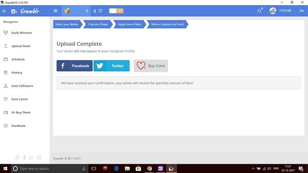 video auf instagram mit gramblr hochladen