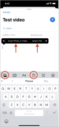 joindre un fichier mail apple
