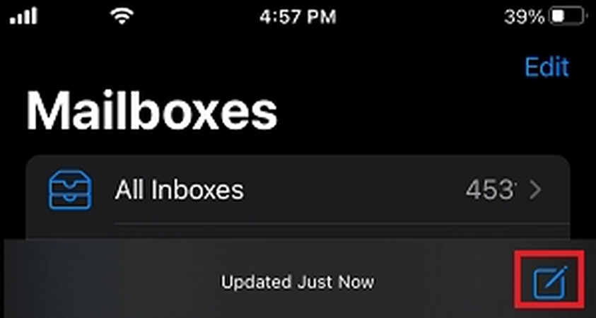 rédiger un e-mail mail apple