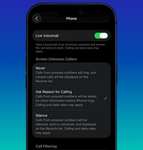 ios 26 call screening