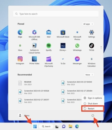 restart windows