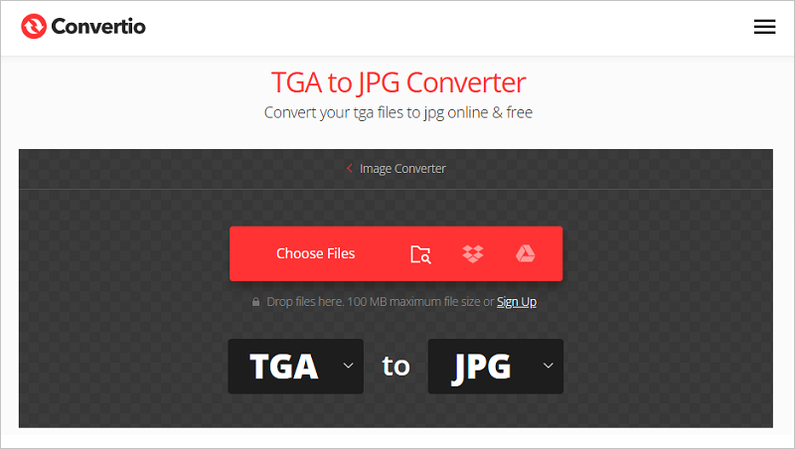online tga to jpg converter