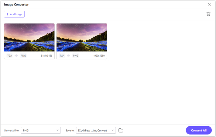 preview imported tga images