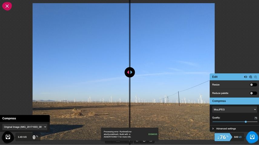 squoosh jpeg optimizer app