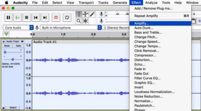 audacity M4A 파일 증폭