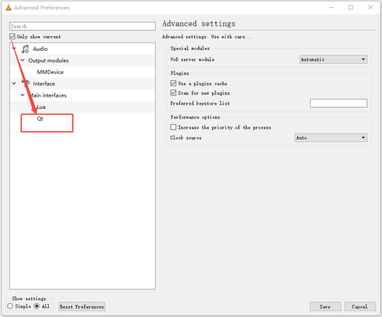 vlc Qt 인터페이스