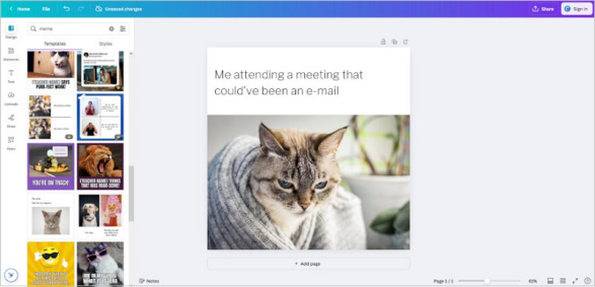 canva cat meme generator