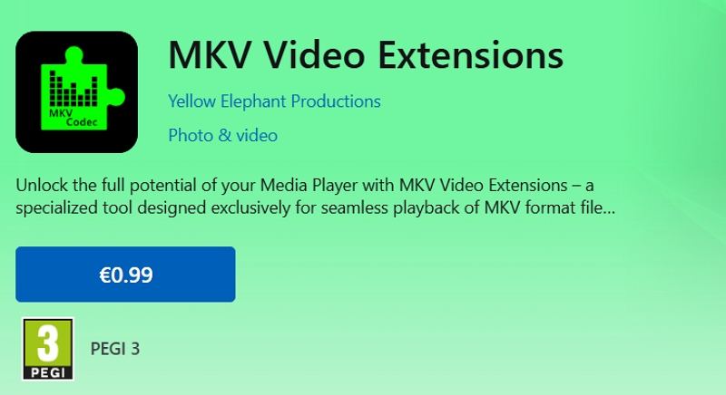 mkv video extensions